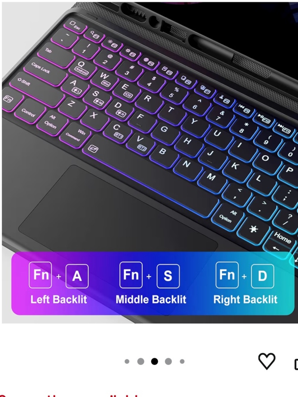 Magnetic Detachable Keyboard Case for iPad Pro 12.9 - Black - Picture 5 of 10